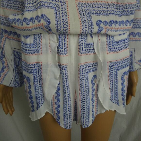 Lovers + Friends Carmella Romper Off the Shoulder Ruffle Floral Long Sleeve Sm - Picture 4 of 12